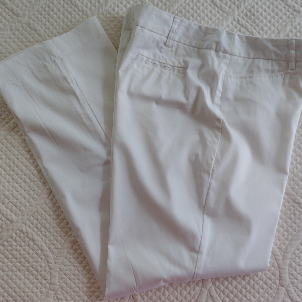 Apostrophe Fully Lined, High Waisted, White Pants -14